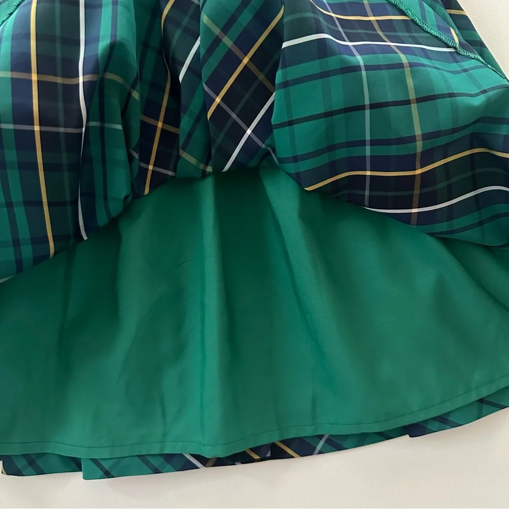 Janie and Jack Girls 10 Green Plaid Smocked Dress Holiday Christmas